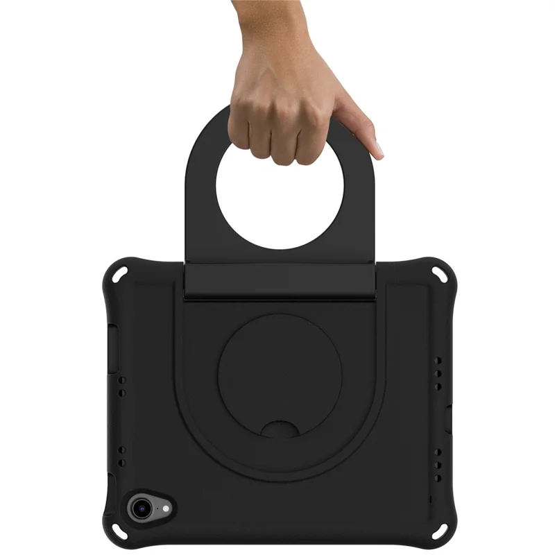 Étui pliable pour tablette EVA avec support intégré et anneau pour iPad mini (2024) / mini (2021), housse anti-choc - Noir