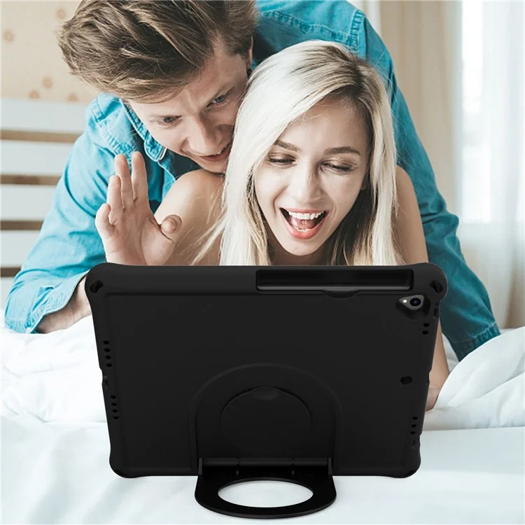 Para IPad Air 10.5 Pulgadas (2019)/Pro 10.5 Pulgadas (2017) Case De Protección Anti-Drop De Tableta EVA Con Quita De Patada De Anillo - Negro