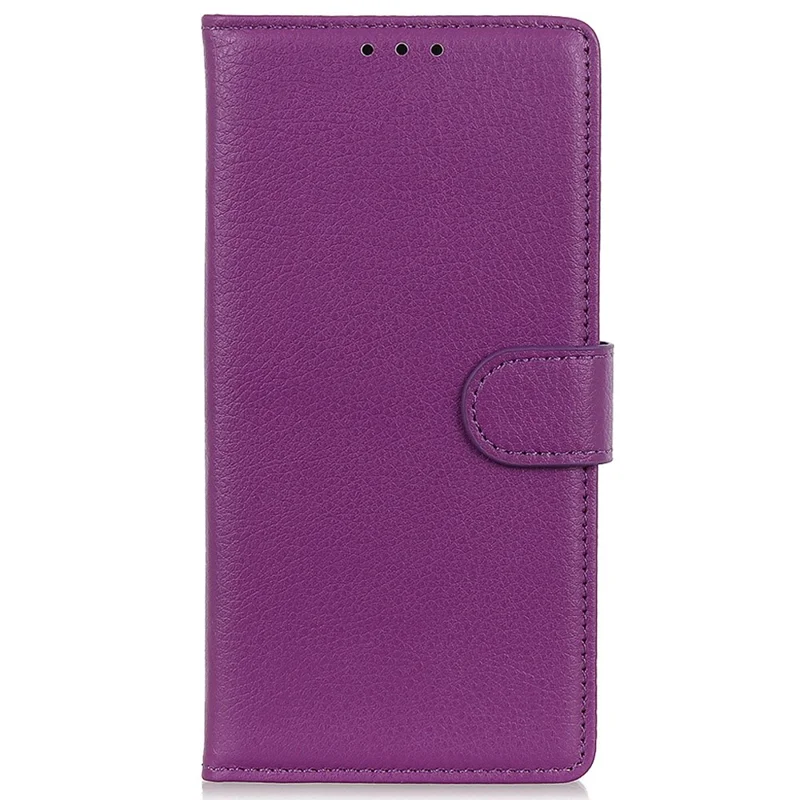 Pour IPhone 14 Pro Max 6,7 Pouces Litchi Texture Anti-Fall Protection PU Couver Couverture Portefeuille Magnétique Case De Téléphone Portable - Violet