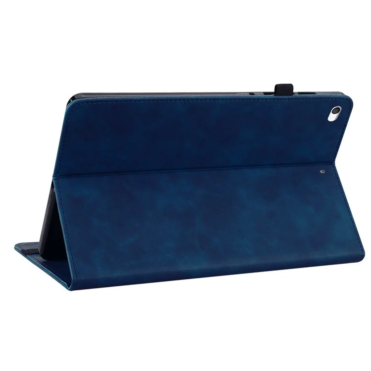 For iPad mini (2019) 7.9 inch / iPad mini 4 / iPad mini 3 / iPad mini 2 / iPad mini Solid Color Tablet Case with Zipper Pocket Full Coverage Shockproof PU Leather Tablet Cover Wallet Stand - Dark Blue