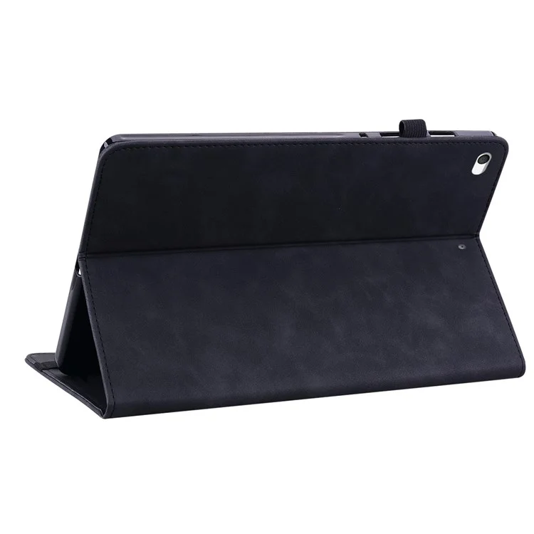 Pour iPad mini (2019) 7.9 pouces / iPad mini 4 / iPad mini 3 / iPad mini 2 / iPad mini Etui pour tablette de couleur unie avec poche zippée Housse de protection complète en cuir PU antichoc Support de portefeuille - Noir