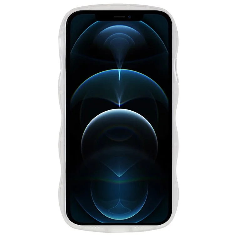 Pour Iphone 12 Pro 6,1 Pouces TPU Soft TPU Coie de Téléphonisation Lumine de Protecteur Solle de Phohelle de Protecte - Bleu