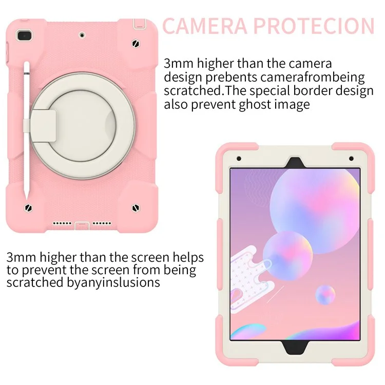 Para IPad 10.2 (2021)/(2019)/(2020) Caso De Protetora De Proteção Contra Choque De Proteção Contra Queda - Sakura Pink