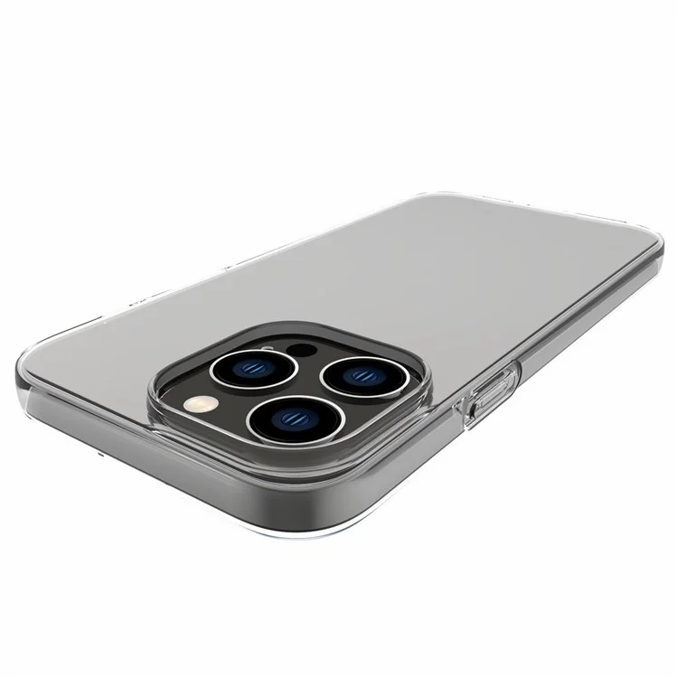 Para iPhone 14 Pro Max 6.7 pulgadas Funda de teléfono de TPU clara, resistente al desgaste y sin marcas de agua de la cubierta trasera suave