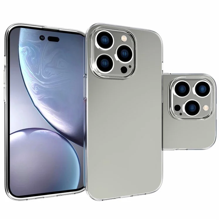 For iPhone 14 Pro 6.1 inch Light Thin Durable Inner Watermark-free Clear TPU Phone Case Soft Back Protector