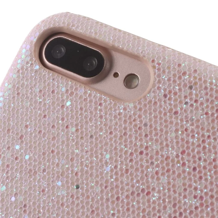 For iPhone 8 Plus / 7 Plus 5.5 Glitter Sequins Hard Case PC Shell - Pink