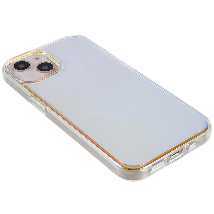 Pour IPhone 13 6,1 Pouces Électroplaste PC + TPU Hybrid Phone Case De Protection Anti-dépassement De Protection Anti-délai - Violet
