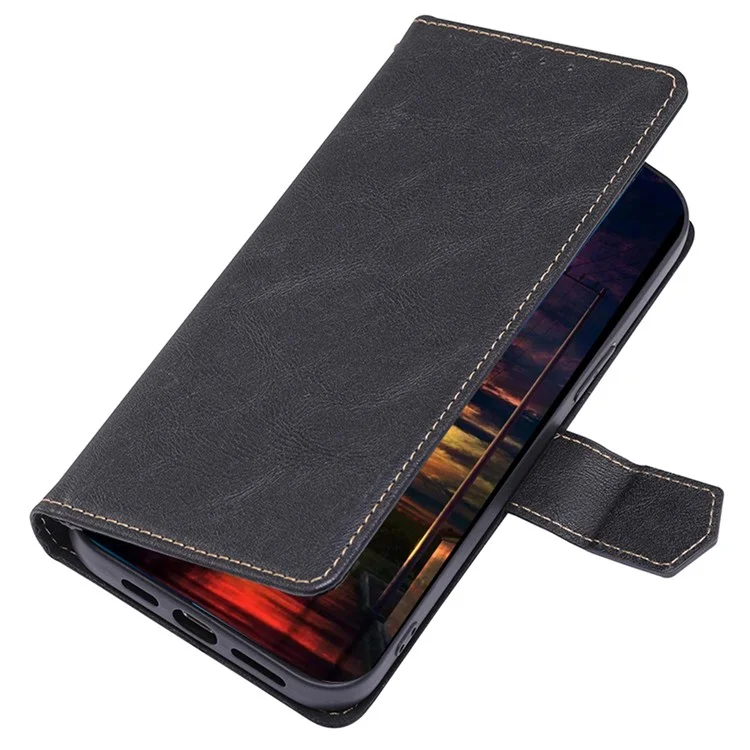 For iPhone 7/8 4.7 inch/SE (2020)/(2022) Waterproof Leather Phone Case RFID Blocking Magnetic Closure Anti-scratch Cellphone Cover with Wallet Stand - Black