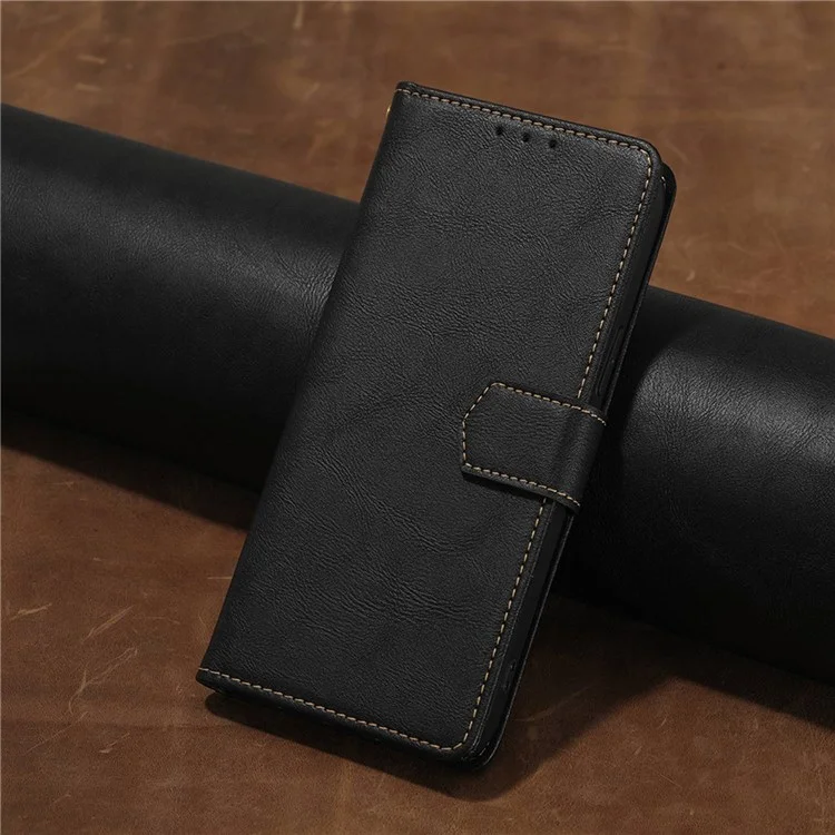 For iPhone 7/8 4.7 inch/SE (2020)/(2022) Waterproof Leather Phone Case RFID Blocking Magnetic Closure Anti-scratch Cellphone Cover with Wallet Stand - Black
