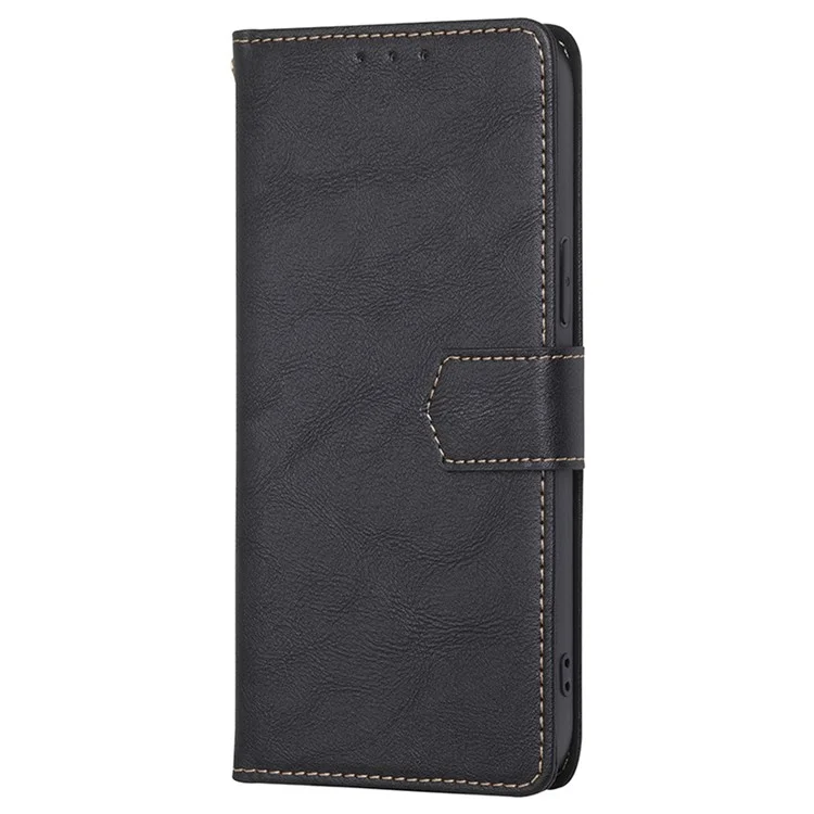 For iPhone 7/8 4.7 inch/SE (2020)/(2022) Waterproof Leather Phone Case RFID Blocking Magnetic Closure Anti-scratch Cellphone Cover with Wallet Stand - Black