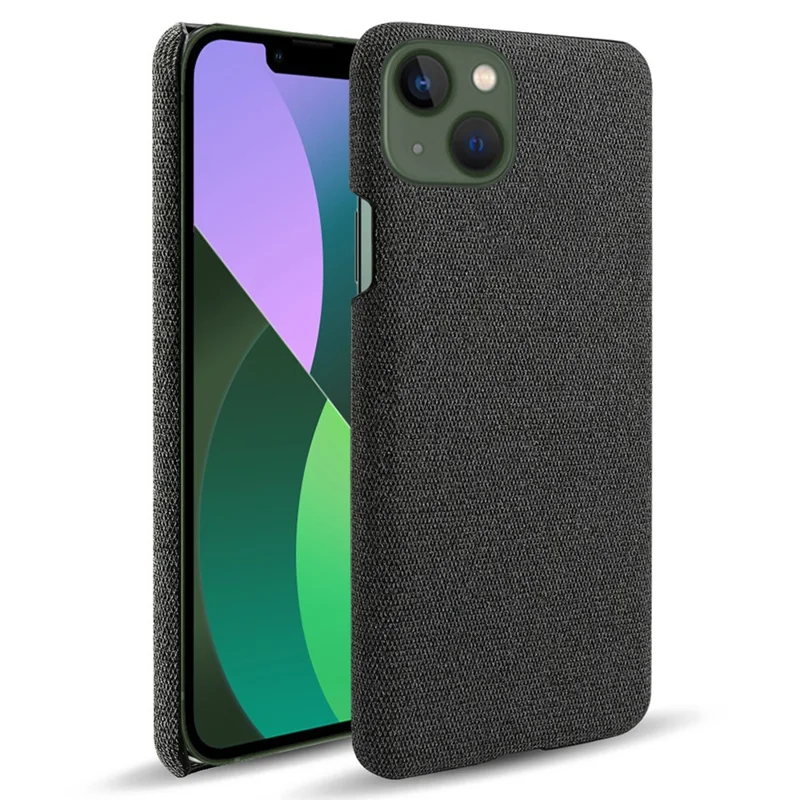 Для IPhone 14 6,1 Дюйма Хорошо Защищенного Противоязочного Телефона. Твердый Цвет Твердый Компьютер+крышка Сотового Телефона Ткани. - Черный