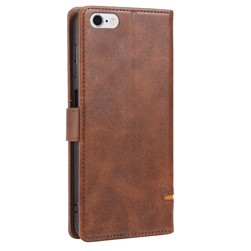 For iPhone 6/7/8 4.7 inch/iPhone SE (2020)/(2022) Drop-proof Phone Flip Leather Case Wallet with Magnetic Clasp Shock Resistant Splicing Phone Protective Cover Stand - Brown