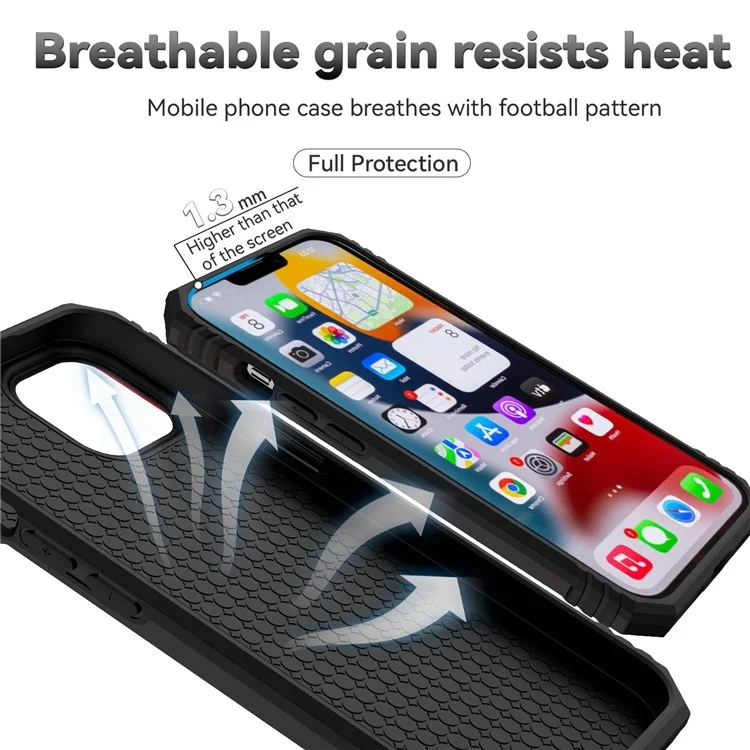 para iPhone 14 Plus de 6,7 pulgadas Funda de teléfono con protección de la cámara deslizante, cubierta protectora, material de PC duro + TPU suave a prueba de golpes con soporte, color negro