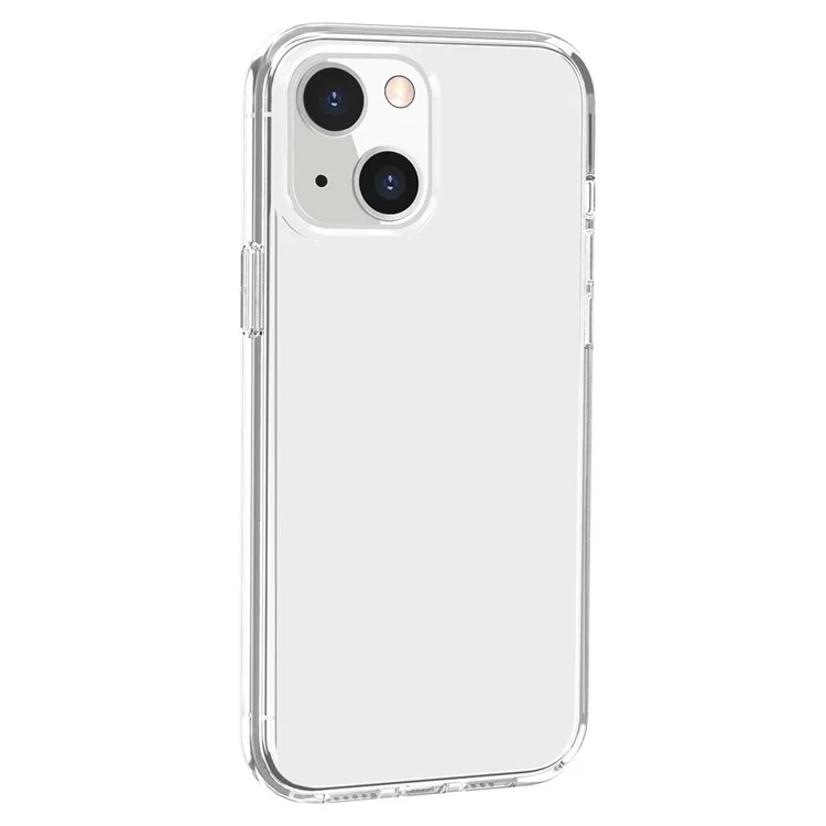 For iPhone 14 Plus 6.7 inch Transparent Phone Case Hard PC Flexible TPU Anti-Scratch Defender Protective Cover - Transparent