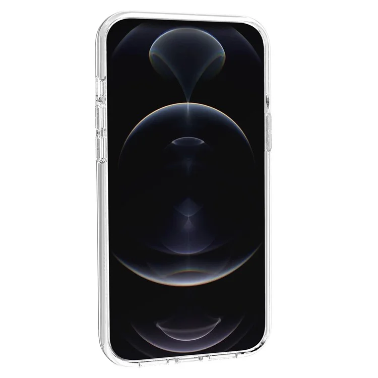 For iPhone 14 Plus 6.7 inch Transparent Phone Case Hard PC Flexible TPU Anti-Scratch Defender Protective Cover - Transparent