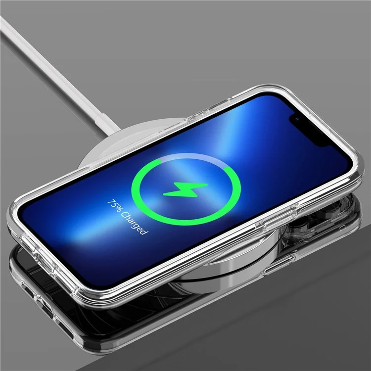 PC + TPU Hybrid Phone Case for iPhone 14 Pro 6.1 inch, Shockproof Crystal Clear Protective Cover - Transparent