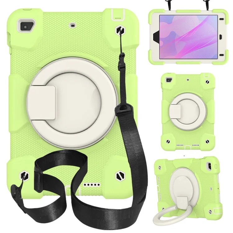 Support D'amortissement IPad Mini (2019) 7,9 Pouces / Mini 4 Couvercle De Tablette Avec Protection Contre Les Chutes D'angle Renforcé Avec Sangle D'épaule - Matcha Green