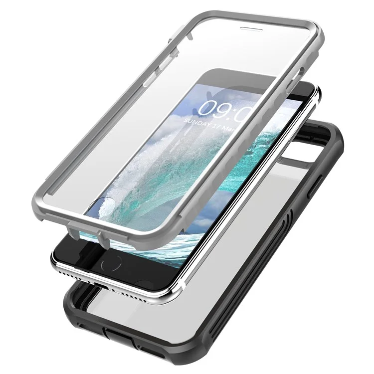 Pour IPhone SE (2022) / (2020) / IPhone 8/7/6s / 6 4,7 Pouces Protection Complète PC ANTI-DROP PC Téléphone Avec Protecteur D'écran De Compagnie