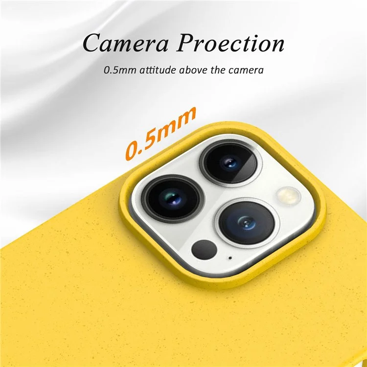 For iPhone 14 Pro 6.1 inch Starry Sky Series Biodegradable Phone Case Wheat Straw + TPU Scratch-resistant Matte Back Shell - Green