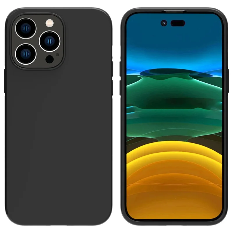 Pour iPhone 14 Pro Max 6,7 pouces Étui de protection en TPU souple avec finition mate Étui arrière léger
