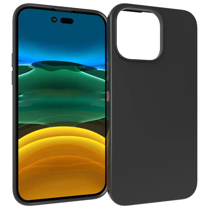 Pour iPhone 14 Pro Max 6,7 pouces Étui de protection en TPU souple avec finition mate Étui arrière léger