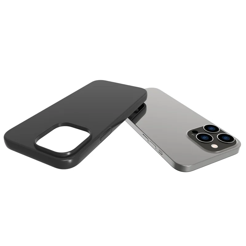 Pour iPhone 14 Pro Max 6,7 pouces Étui de protection en TPU souple avec finition mate Étui arrière léger