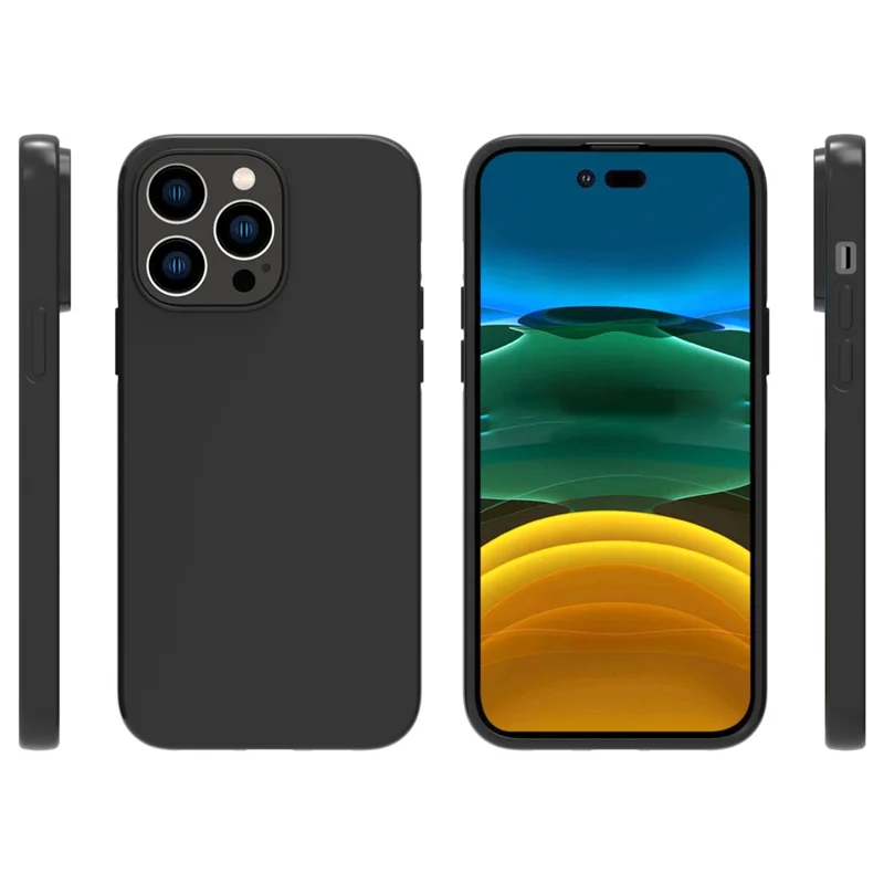 Pour iPhone 14 Pro Max 6,7 pouces Étui de protection en TPU souple avec finition mate Étui arrière léger