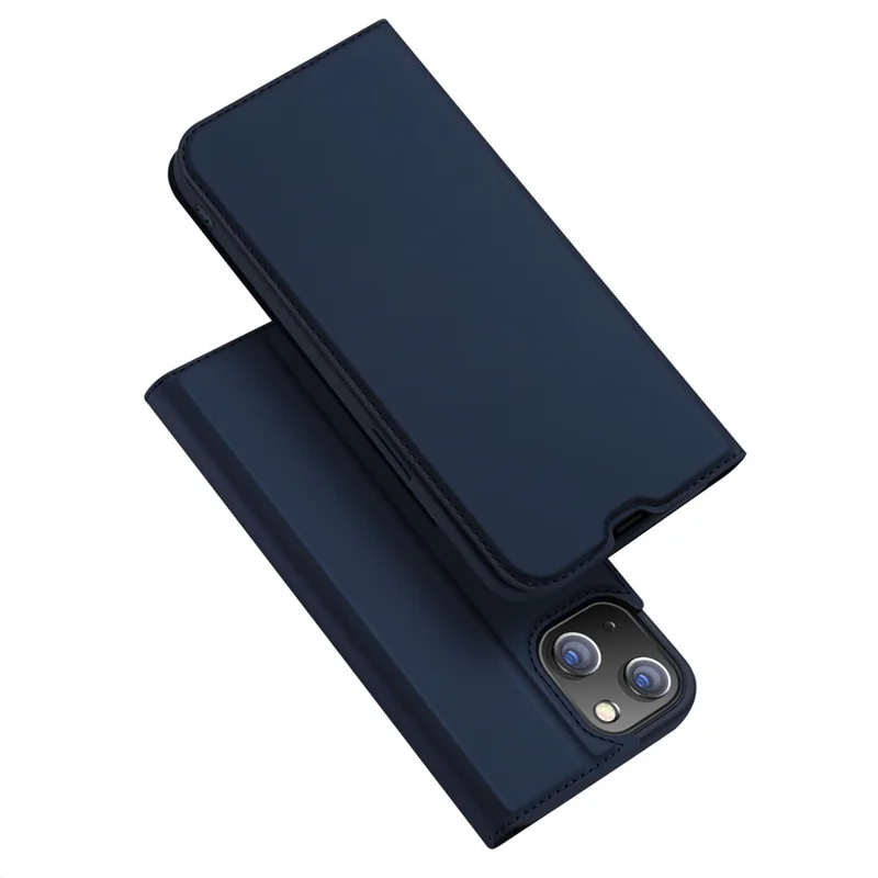 DUX DUCIS Skin Pro Series Folio Flip Leather Case for iPhone 14 6.1 inch, Card Holder Foldable Stand Phone Cover - Blue
