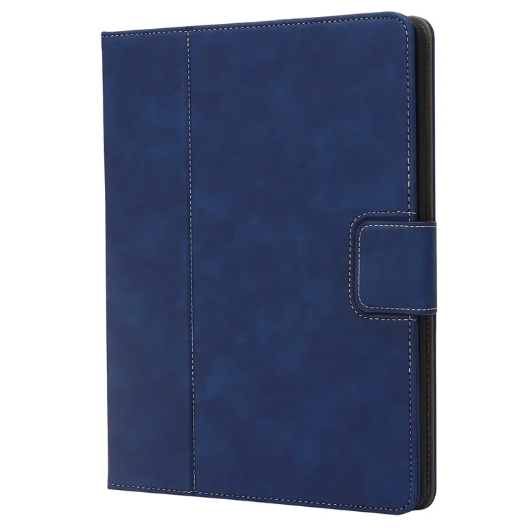 Case de Tableta de Cuero PU Para Ipad 9.7 Pulgadas (2018)/(2017)/iPad Air (2013)/Air 2, Cubierta Protectora Magnética de Billetera Con Ranura Para Lápiz - Azul Oscuro