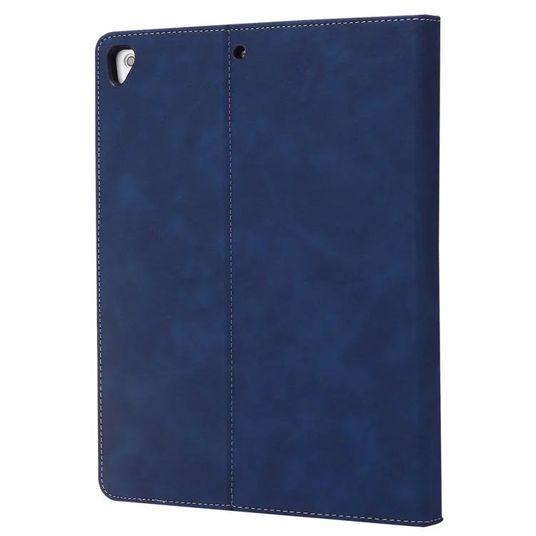 Case de Tableta de Cuero PU Para Ipad 9.7 Pulgadas (2018)/(2017)/iPad Air (2013)/Air 2, Cubierta Protectora Magnética de Billetera Con Ranura Para Lápiz - Azul Oscuro