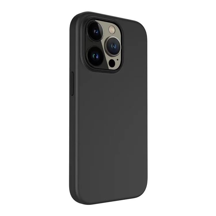 Para iPhone 14 Pro 6.1 polegadas Híbrido Rígido PC Macio Líquido Silicone Capa Resistente a Choques Forro de Microfibra Anti-Arranhões Capa de Telefone