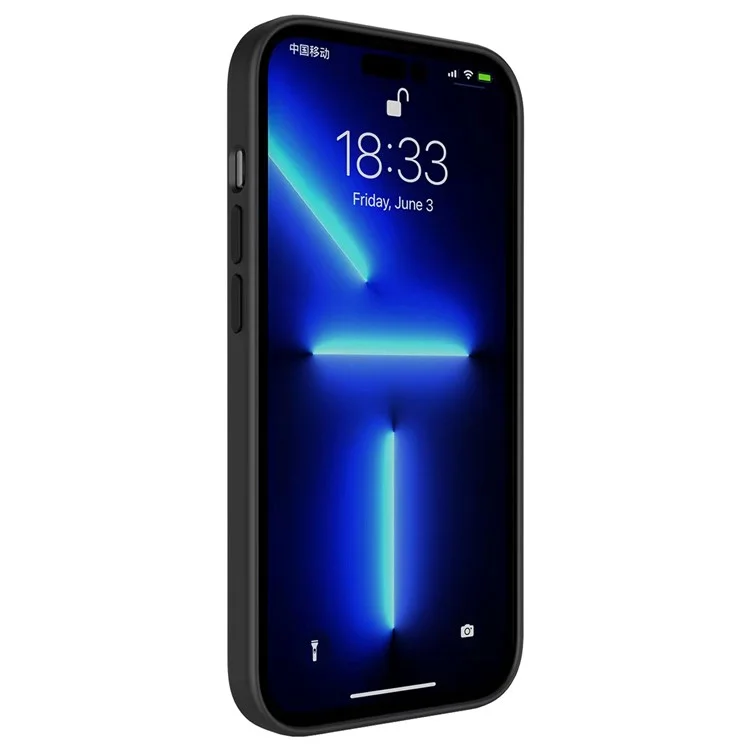 Per iPhone 14 Pro Max 6.7 pollici Custodia in silicone liquido e PC duro Touch silky-soft Custodia protettiva con fodera in microfibra