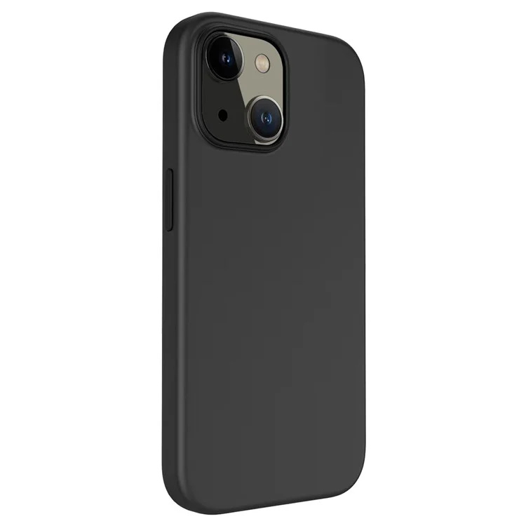 Per iPhone 14 6.1 pollici Custodia in silicone liquido duro PC Anti-impronte digitali Soft Anti-Scratch Fodera in microfibra Custodia per telefono antiurto