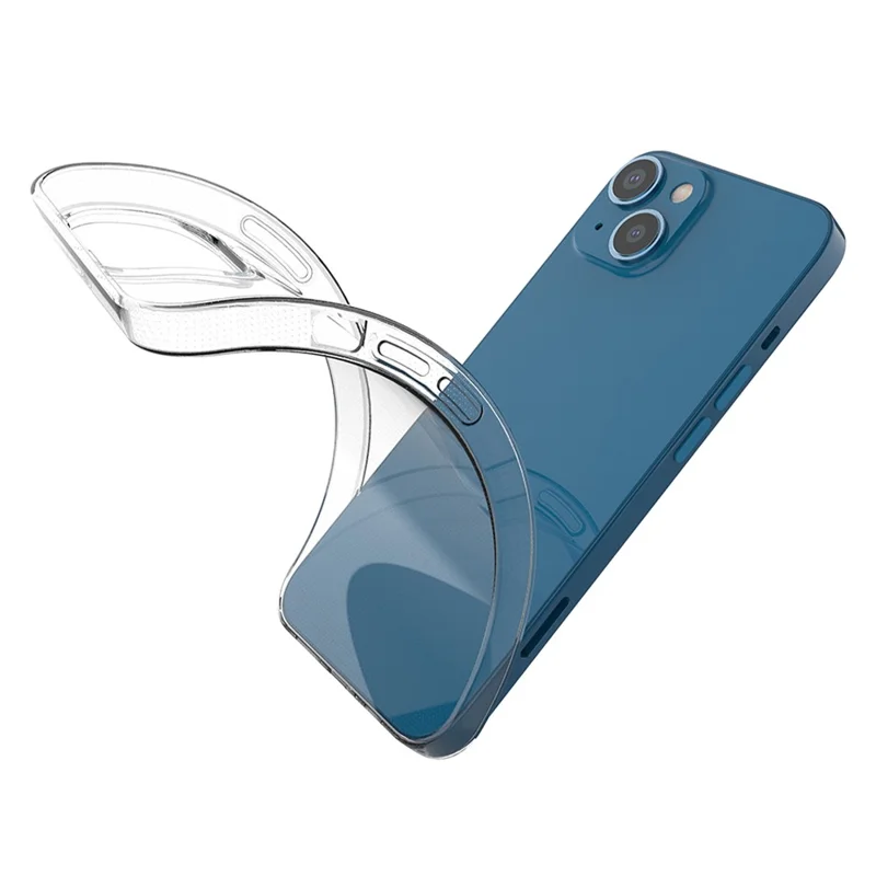 For iPhone 14 6,1 tommer TPU mobiltelefonbeskyttelse 1,0 mm ekstra tynd anti-skrab dæksel