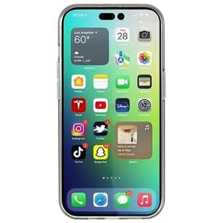 Custodia Telefonica Anti-scratch Per Iphone 14 Pro Max 6,7 Pollici, HD Clear TPU Good Protection Phone Shell - Nero Trasparente