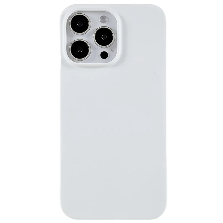 Für iPhone 14 Pro 6.1 Zoll Hart PC Rückseite Anti-Schock Gummierte Glänzende Oberfläche Schutzhülle - Weiß