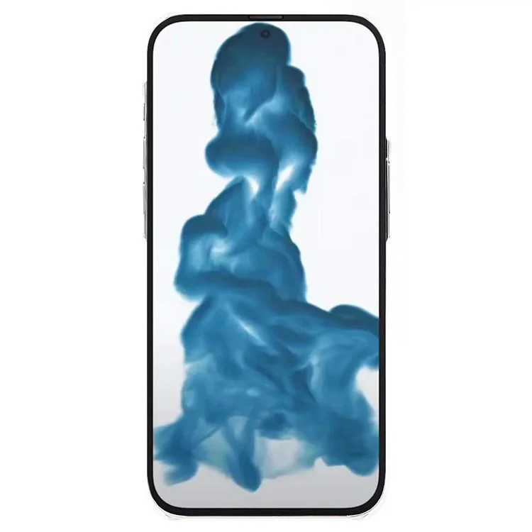Für iPhone 14 Pro 6.1 Zoll Hart PC Rückseite Anti-Schock Gummierte Glänzende Oberfläche Schutzhülle - Weiß