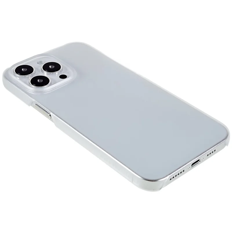 For iPhone 14 Pro 6.1 inch Hard PC Back Cover Anti-shock Rubberized Glossy Surface Protective Case - Transparent