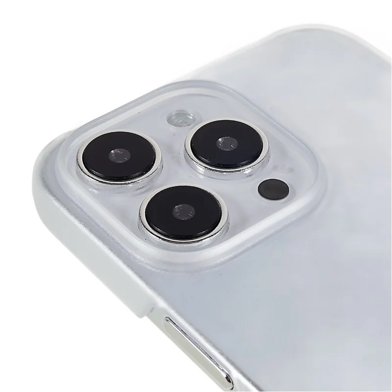 For iPhone 14 Pro 6.1 inch Hard PC Back Cover Anti-shock Rubberized Glossy Surface Protective Case - Transparent