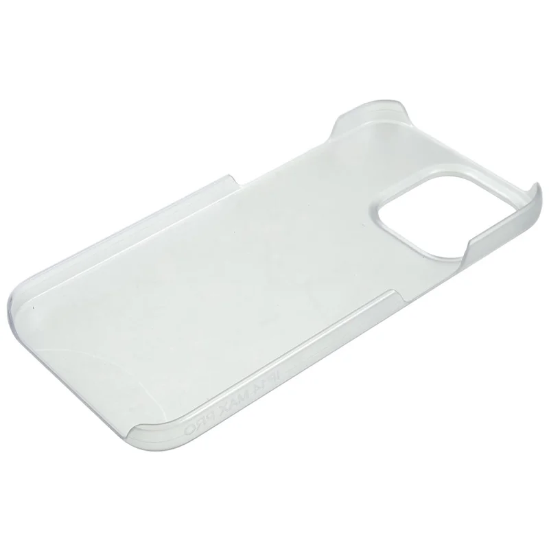 For iPhone 14 Pro 6.1 inch Hard PC Back Cover Anti-shock Rubberized Glossy Surface Protective Case - Transparent