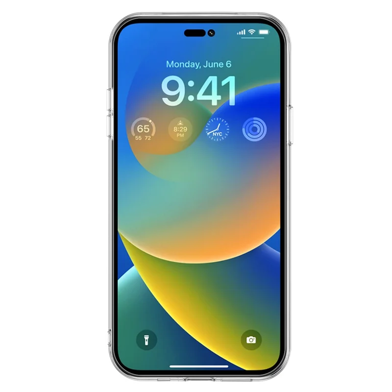 MOFI Transparent Slim Phone Case for iPhone 14 6.1 inch, Shockproof Flexible TPU Back Cover