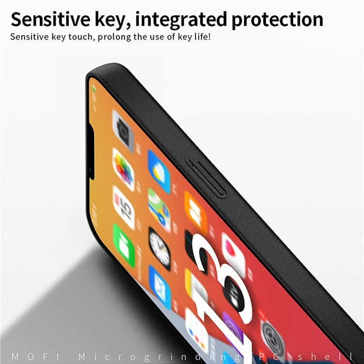 MOFI Shield Matte Series for iPhone 14 Plus 6.7 inch Drop Protection Phone Case Hard PC Back Cover - Black