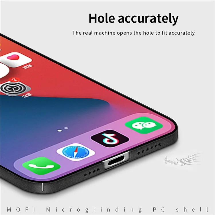 MOFI Shield Matte Series for iPhone 14 Plus 6.7 inch Drop Protection Phone Case Hard PC Back Cover - Black