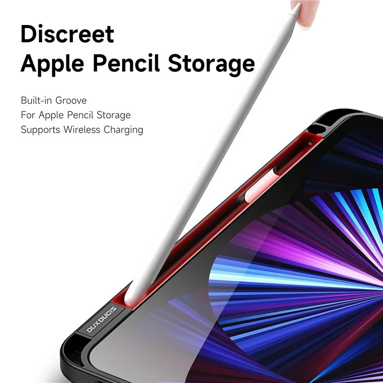 Funda protectora DUX DUCIS Magi para iPad Pro 11 (2022) / (2021) / (2020) Soporte plegable a prueba de golpes Estuche para tableta Soporte de activación/suspensión automática - Negro