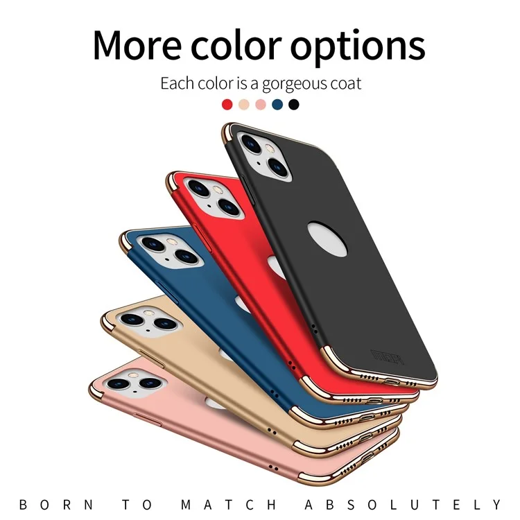 MOFI Guard Series Pour Iphone 13 6,1 Pouces Slim Back Cover-immorable Détachement Détachable Électroque de Protection PC Hard PC - Rouge