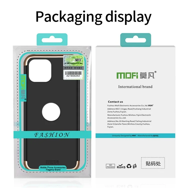 MOFI Guard Series For iPhone 13 mini 5.4 inch Slim Back Cover Detachable 3-in-1 Shockproof Electroplating Hard PC Protective Case - Red