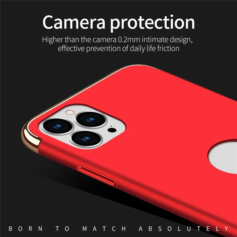 MOFI Guard Series For iPhone 13 Pro 6.1 inch Slim Back Cover Detachable 3-in-1 Electroplating Hard PC Protective Case - Gold