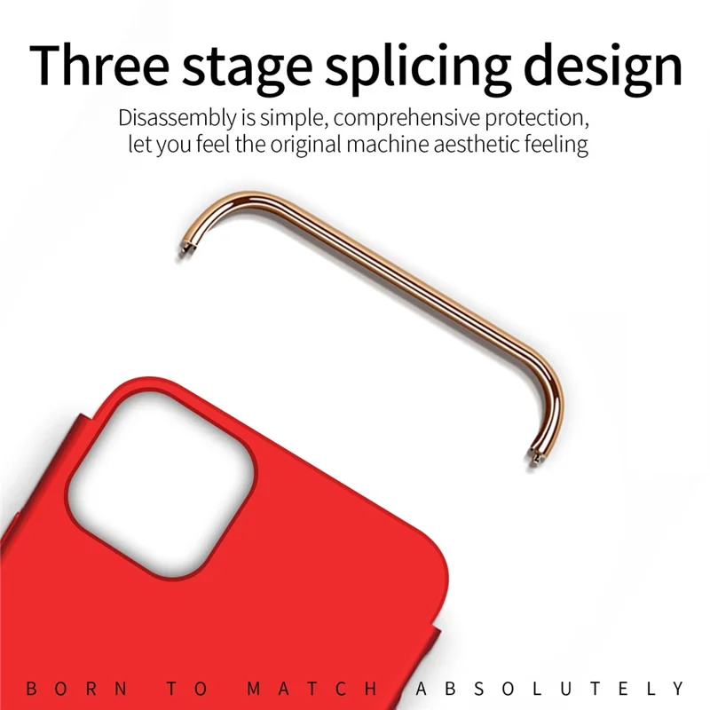 MOFI Guard Series For iPhone 13 Pro 6.1 inch Slim Back Cover Detachable 3-in-1 Electroplating Hard PC Protective Case - Gold