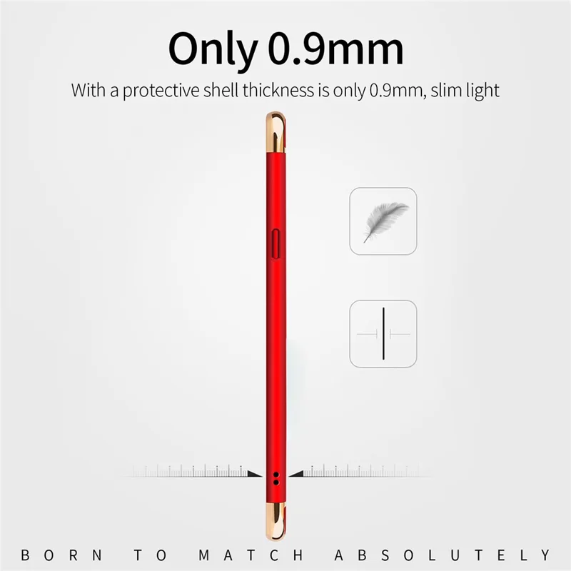 MOFI Guard Series For iPhone 13 Pro 6.1 inch Slim Back Cover Detachable 3-in-1 Electroplating Hard PC Protective Case - Gold