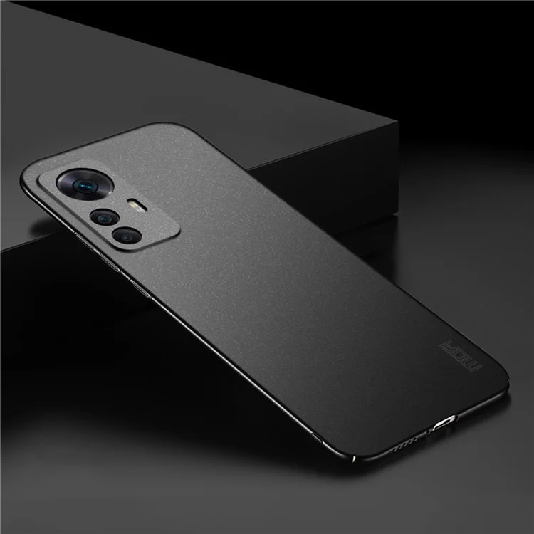 Mofi Shield Matte Series Pour Xiaomi 12T 5G / Redmi K50 Ultra 5G Hard PC Back Back Cover Anti-fingerprint Drop-insproof Case - le Noir